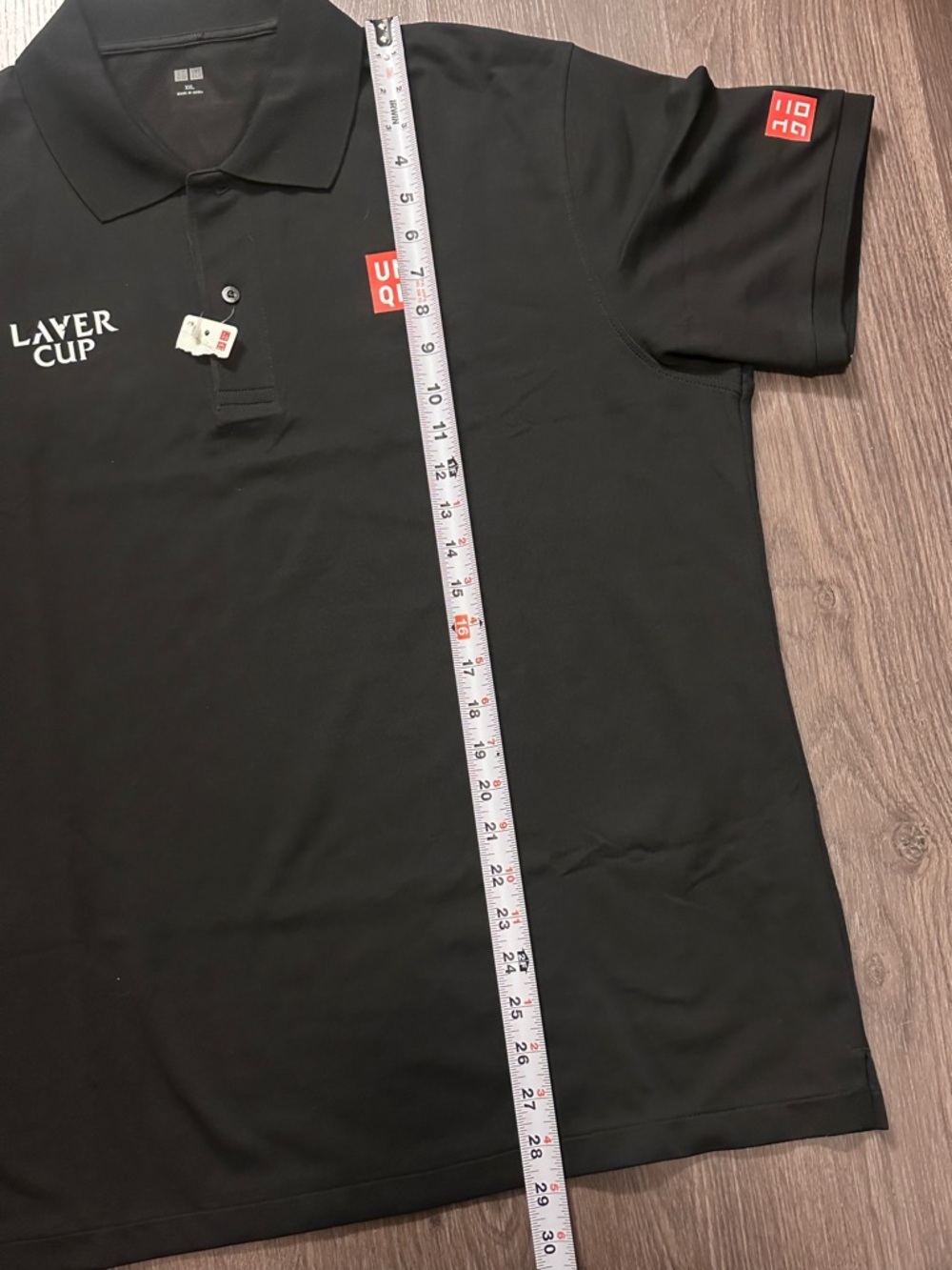 NWT - Laver Cup UNIQLO Black Polo Roger Federer Tennis Shirt - Picture 6 of 7